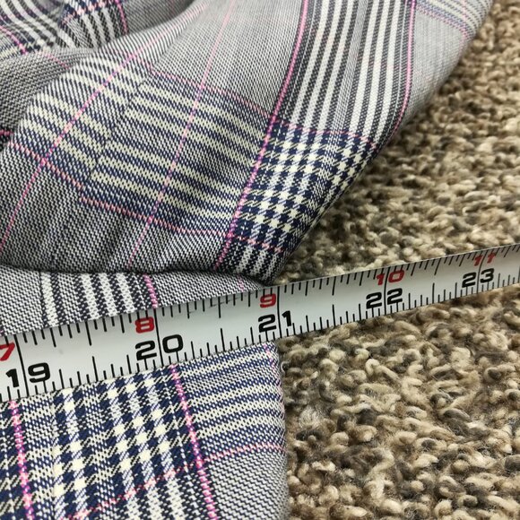 NWT Oxxford Clothes Sport Coat Super 110s Wool Glen Plaid Blue Pink 40R - Picture 12 of 15